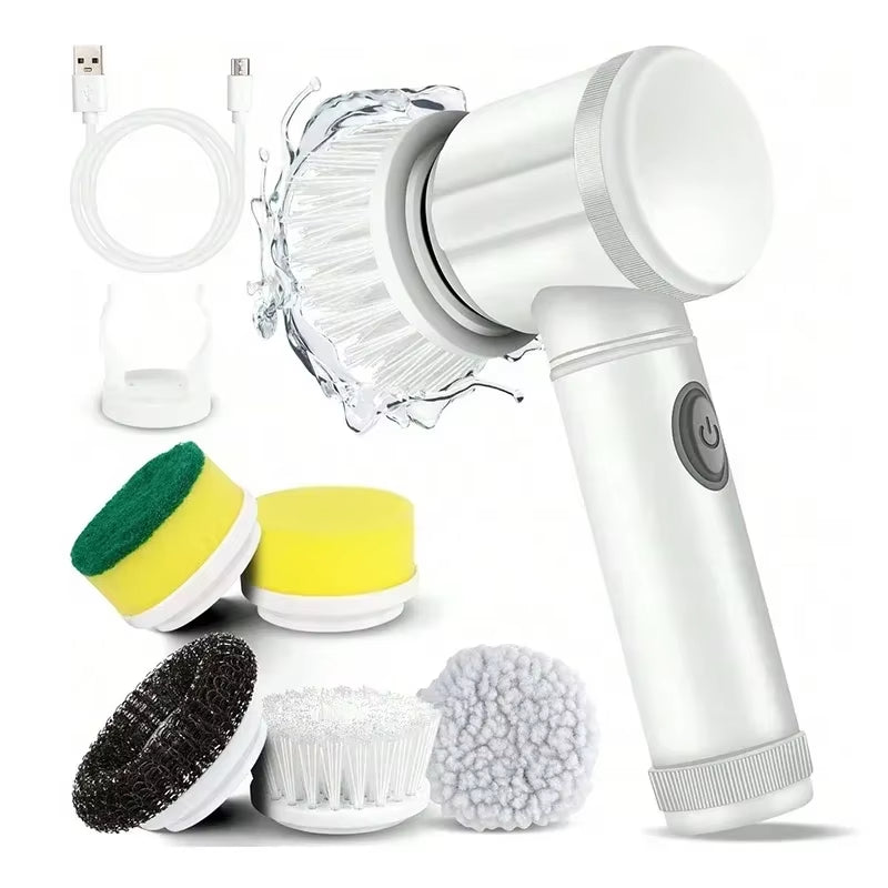 Cordless electric spin scrubber with replaceable brush heads - view 8
